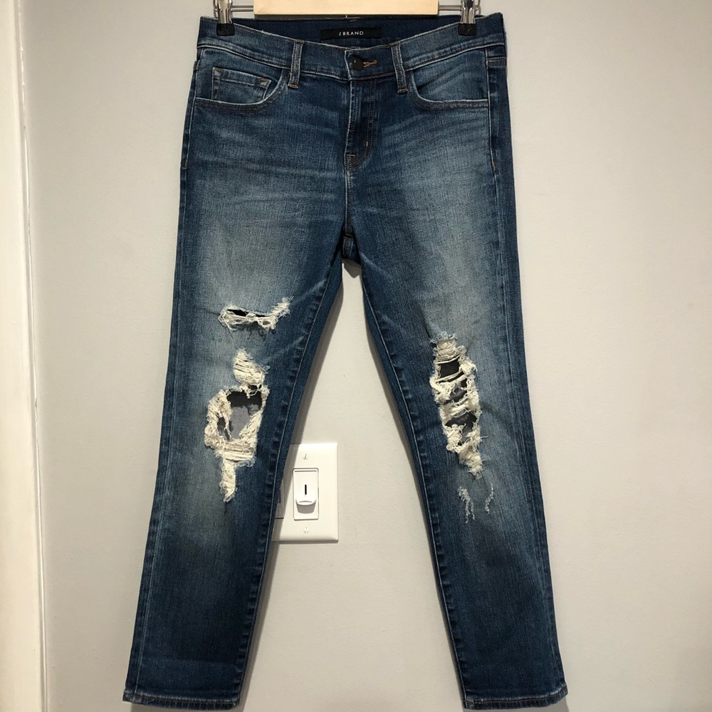 J Brand Sadey Slim Straight Decoy Destroyed Size 26